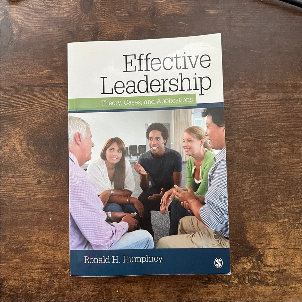 Effective Leadership Book by Ronald H. Humphrey - Green and White Cover